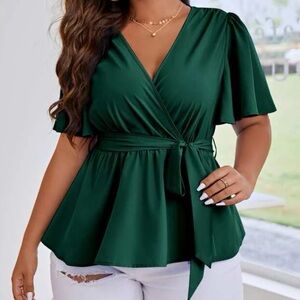 Green blouse